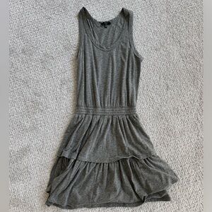 Drew Gray Cotton Tiered Mini Dress - Never Worn! Size XS